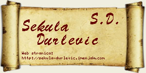 Sekula Durlević vizit kartica